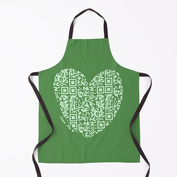 Item preview, Pastel Green Rick Astley Rickroll QR Code Heart Art designed and sold by Victoria Lehnard.