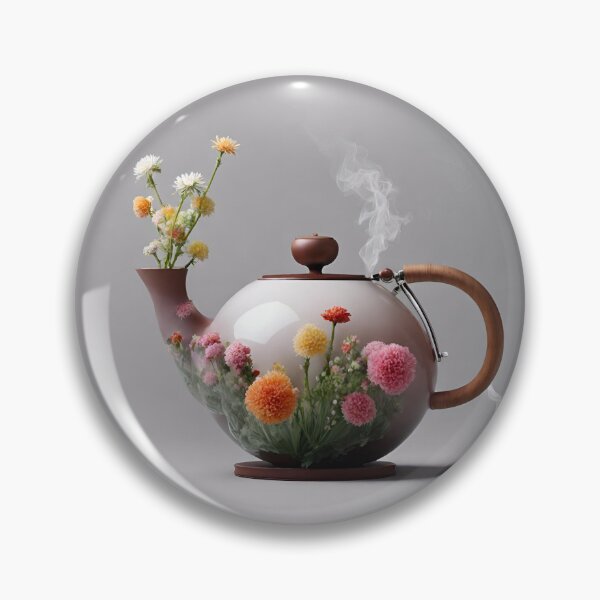 Item preview, rose decorated teapot designed and sold by designerTurker.