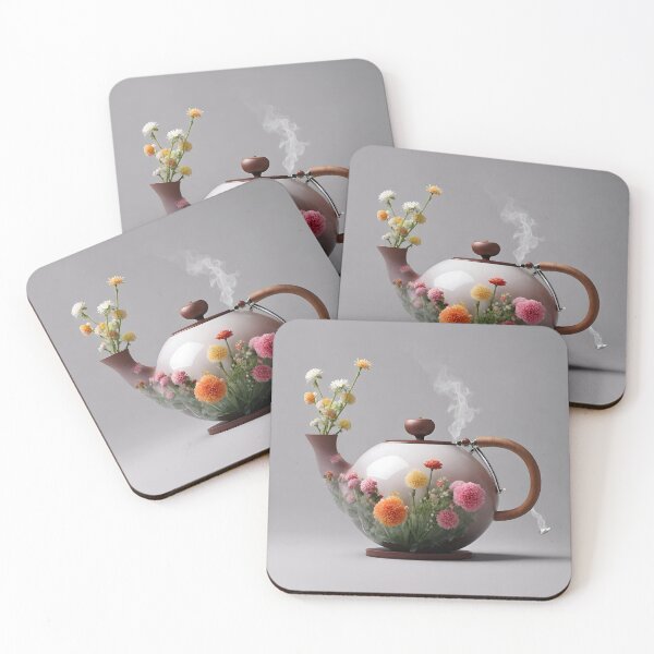 Item preview, rose decorated teapot designed and sold by designerTurker.