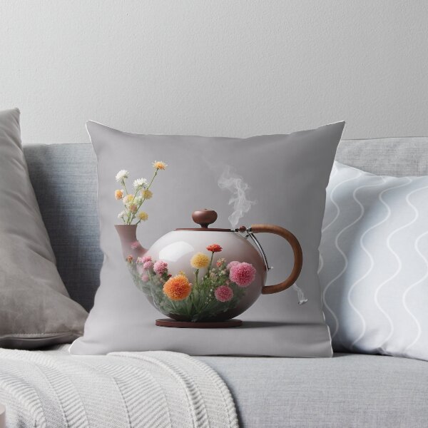Item preview, rose decorated teapot designed and sold by designerTurker.