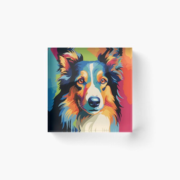 Item preview, Collie dog portraits drawing. animal colorful. Animal throw pillow.  designed and sold by formform.