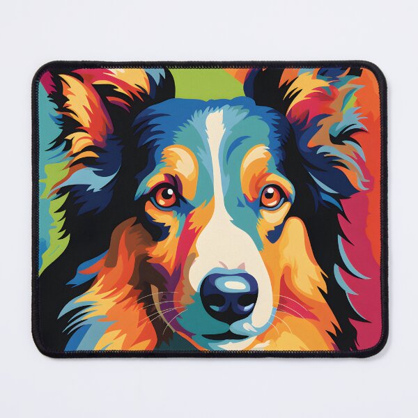 Item preview, Collie dog portraits drawing. animal colorful. Animal throw pillow. designed and sold by formform.