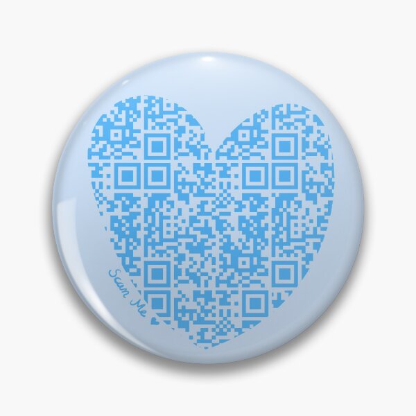 Item preview, Blue Rick Astley Rickroll QR Code Heart Art designed and sold by Victoria Lehnard.