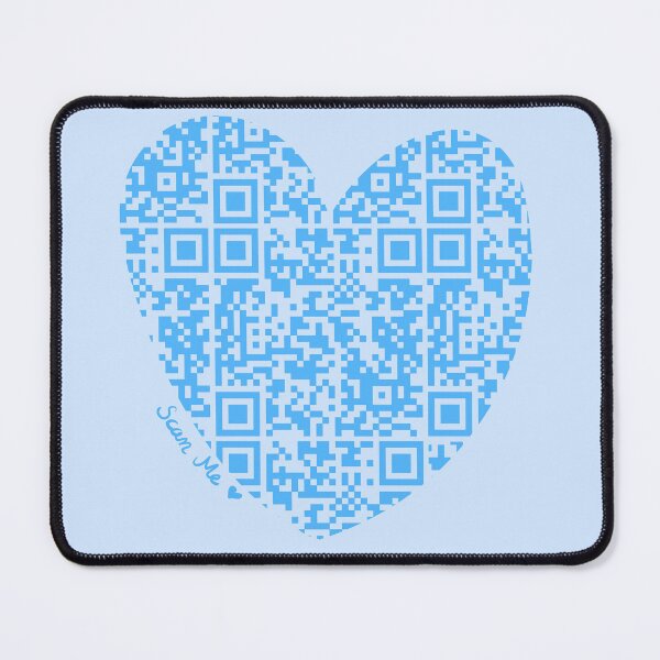 Item preview, Blue Rick Astley Rickroll QR Code Heart Art designed and sold by Victoria Lehnard.