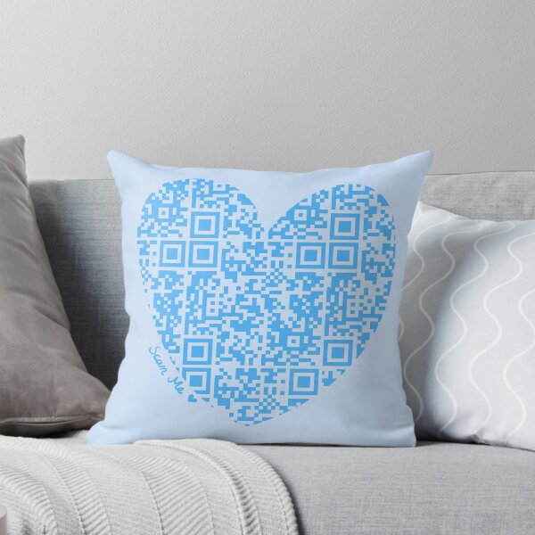 Item preview, Blue Rick Astley Rickroll QR Code Heart Art designed and sold by Victoria Lehnard.