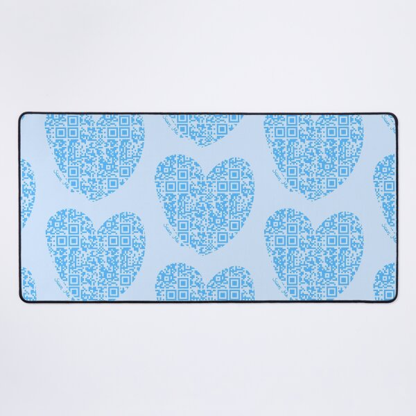 Item preview, Blue Rick Astley Rickroll QR Code Heart Art designed and sold by Victoria Lehnard.