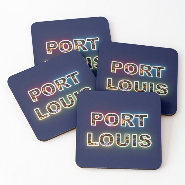 Item preview, Illuminated Port Louis: Typography by Night, Mauritius (Independence Day of Mauritius) designed and sold by RvinJo8.