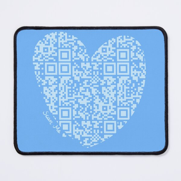 Item preview, Pastel Blue Rick Astley Rickroll QR Code Heart Art designed and sold by Victoria Lehnard.