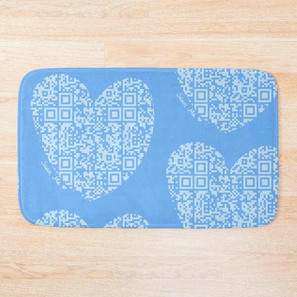 Item preview, Pastel Blue Rick Astley Rickroll QR Code Heart Art designed and sold by Victoria Lehnard.