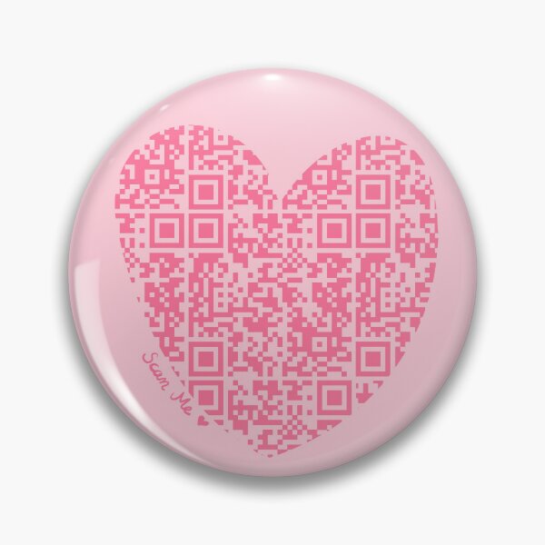 Item preview, Pink Rick Astley Rickroll QR Code Heart Art designed and sold by Victoria Lehnard.