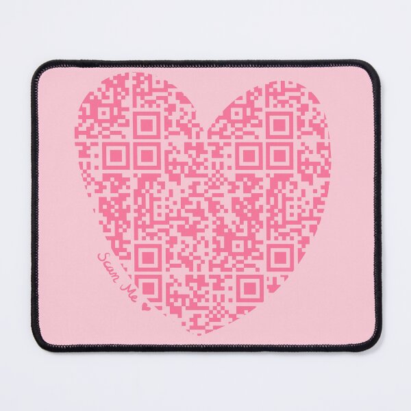 Artikelvorschau, Rosa Rick Astley Rickroll QR Code Herzkunst entworfen und verkauft von Victoria Lehnard.
