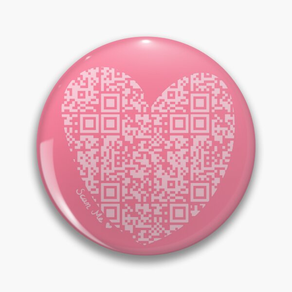 Item preview, Pastel Pink Rick Astley Rickroll QR Code Heart Art designed and sold by Victoria Lehnard.