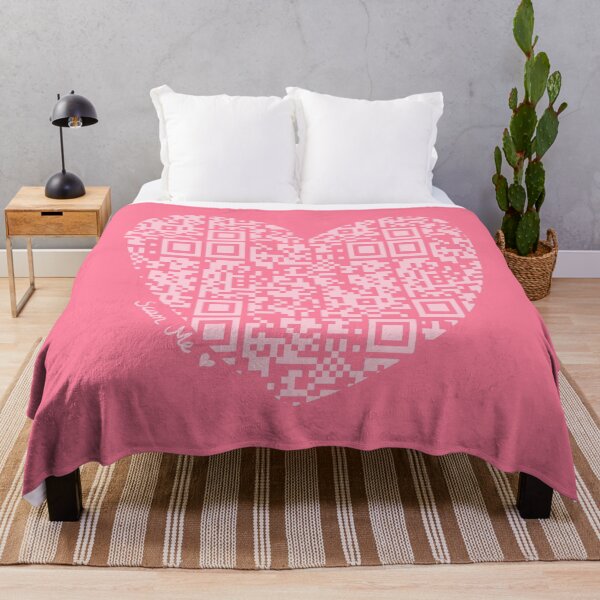 Item preview, Pastel Pink Rick Astley Rickroll QR Code Heart Art designed and sold by Victoria Lehnard.