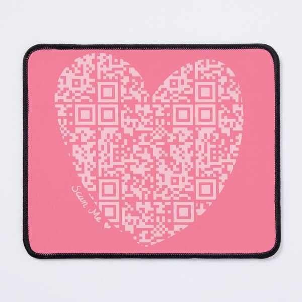 Item preview, Pastel Pink Rick Astley Rickroll QR Code Heart Art designed and sold by Victoria Lehnard.