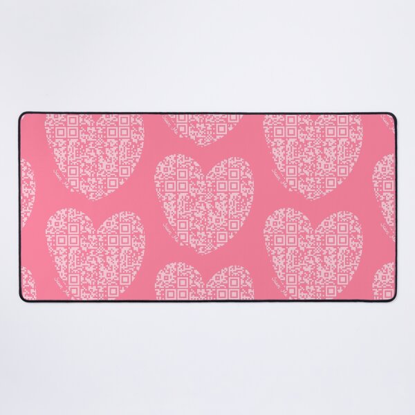 Item preview, Pastel Pink Rick Astley Rickroll QR Code Heart Art designed and sold by Victoria Lehnard.