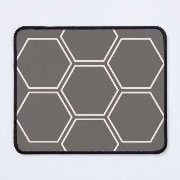 Item preview, Minimalist Grey Colour | White Hexagon Design designed and sold by PexelAlchemy.