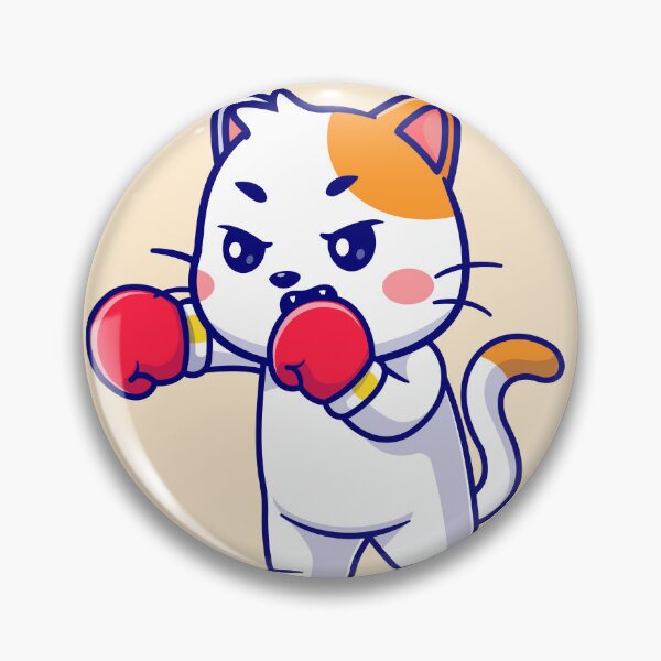 Item preview, Purr-fect Punch: Cute Cat Boxing Cartoon designed and sold by hjian8219.