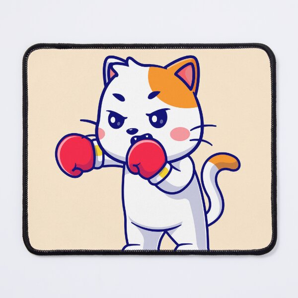 Item preview, Purr-fect Punch: Cute Cat Boxing Cartoon designed and sold by hjian8219.