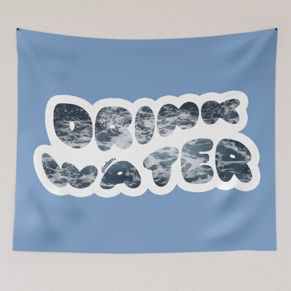 Item preview, Drink water, water font designed and sold by lizxberry.