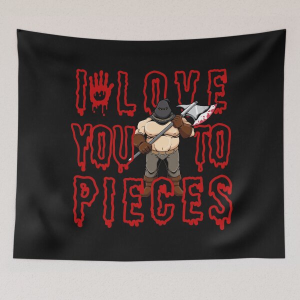 Item preview, I love you to pieces Creepy Love Quote Horror Addict Valentines Day or Valloween designed and sold by CyberArtistOne.