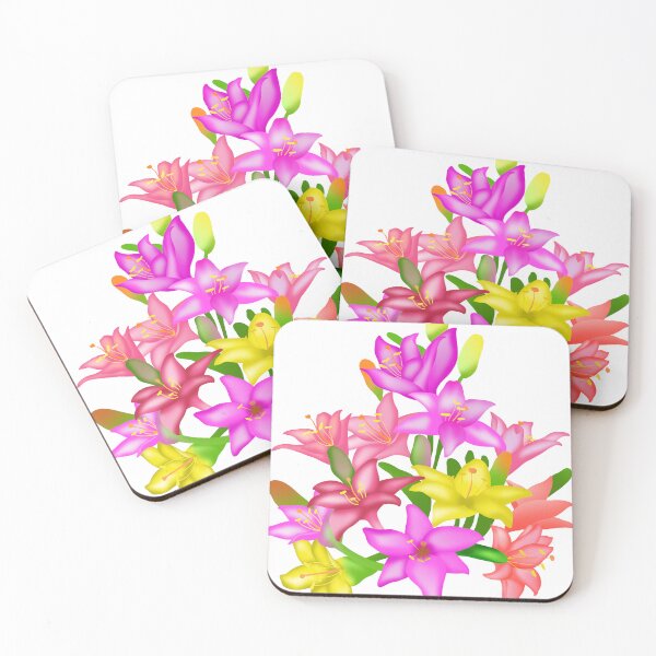 Item preview, A bouquet of brightly colored lilies. designed and sold by Nattapoom Fongkum.