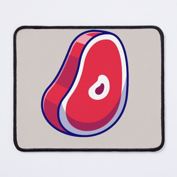 Item preview, "Sizzling Delight: Steak Meat Cartoon Vector Icon designed and sold by hjian8219.