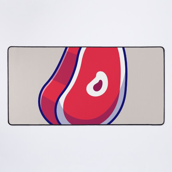 Item preview, "Sizzling Delight: Steak Meat Cartoon Vector Icon designed and sold by hjian8219.