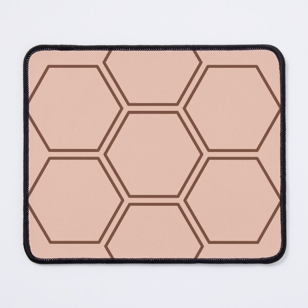 Item preview, Minimalist Light Brown Colour | Dark Brown Hexagon Design designed and sold by PexelAlchemy.