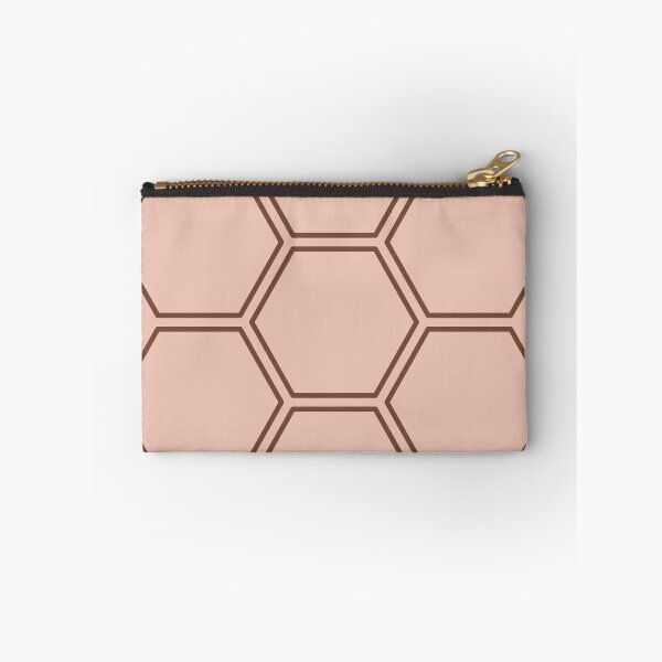 Item preview, Minimalist Light Brown Colour | Dark Brown Hexagon Design  designed and sold by PexelAlchemy.