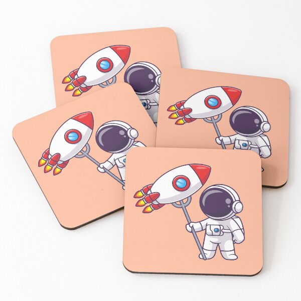 Item preview, Cosmic Dining: Cute Astronaut with Rocket Fork designed and sold by hjian8219.