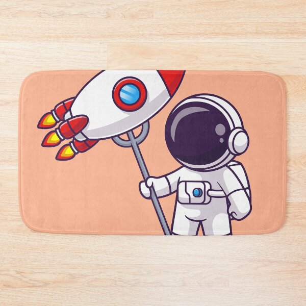 Item preview, Cosmic Dining: Cute Astronaut with Rocket Fork designed and sold by hjian8219.