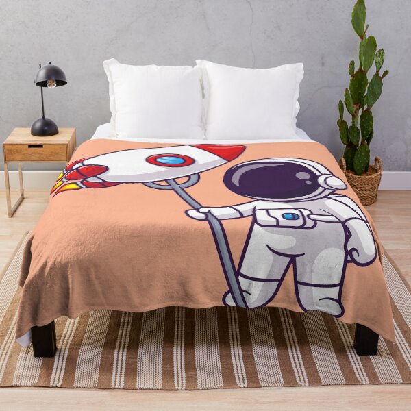 Item preview, Cosmic Dining: Cute Astronaut with Rocket Fork designed and sold by hjian8219.