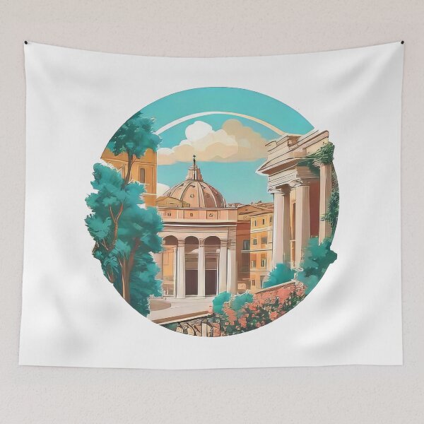 Item preview, Whimsical Rome Sticker (853) designed and sold by WASjourney.
