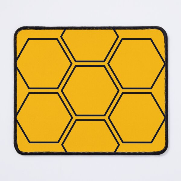 Item preview, Minimalist Yellow Colour | Dark Black Hexagon Design  designed and sold by PexelAlchemy.