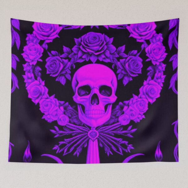 Item preview,  Vintage Goth Wine Skulls and Roses  designed and sold by TheDarkWardrobe.