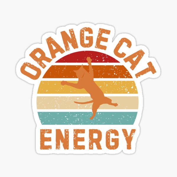 Artikel-Vorschau von Orange Katzenenergie, designt und verkauft von RubberBandBall.