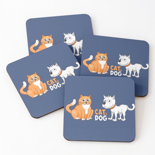 Item preview, Cute cat and dog illustration for all pet lovers.  designed and sold by Stef Ringoot, cartoons and illustrations.