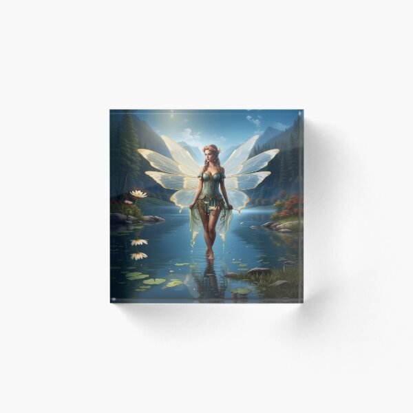 Item preview, Reflections of Serenity | Enchanted Mirror Lake Fairy designed and sold by MysticFable.