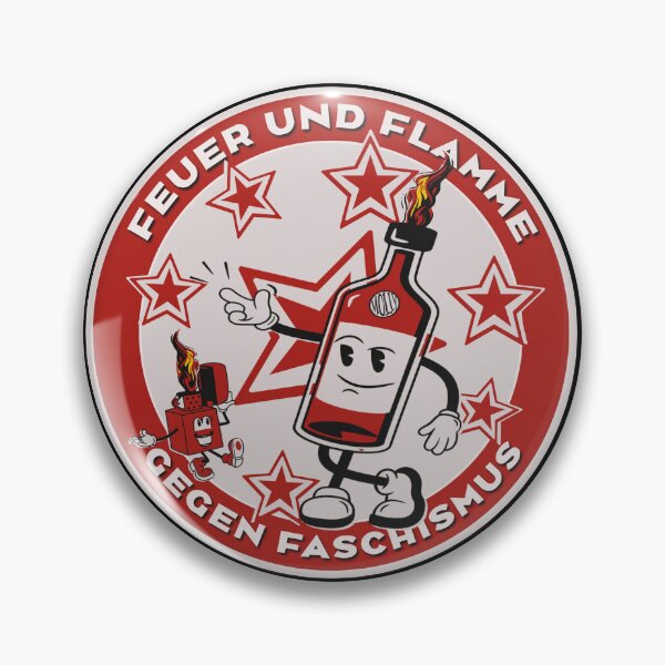 Item preview, Fire and flame against fascism - Antifa designed and sold by Dunkelflaute.