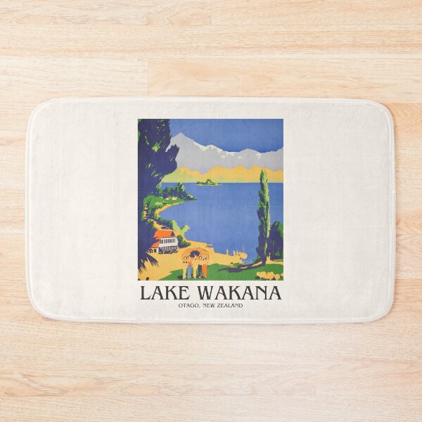Item preview, New Zealand Travel Art Lake Wanaka Otago Vintage Travel designed and sold by cutesy.