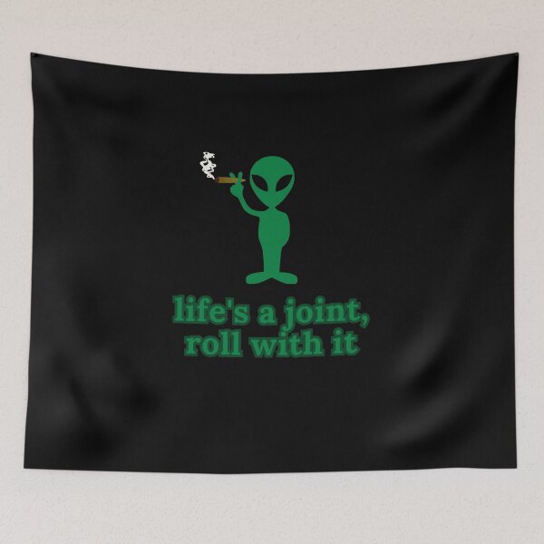 Item preview, Stoner Alien | Life's A Joint, Roll With It | Green Alien Graphic designed and sold by StonerAlienShop.