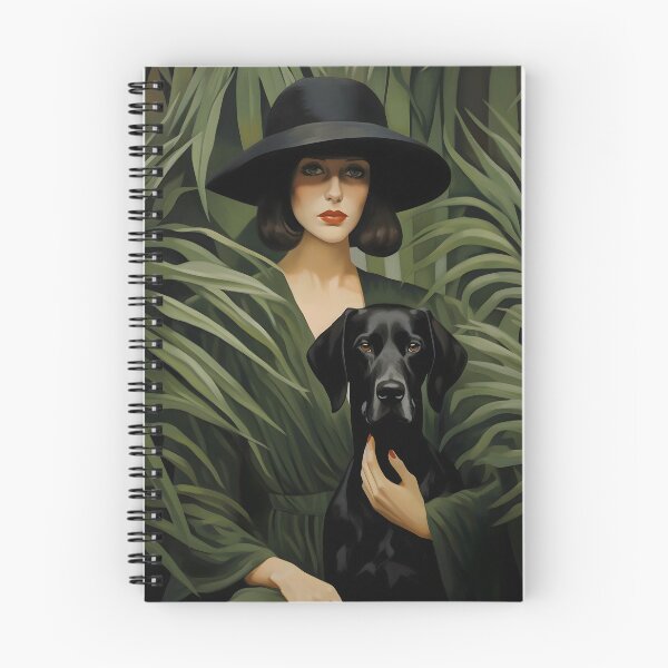 Item preview, Young lady with black labrador in her arms designed and sold by GoldenEraArt.