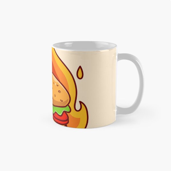 Item preview, Flaming Delight: Burger Cheese with Fire Cartoon designed and sold by hjian8219.