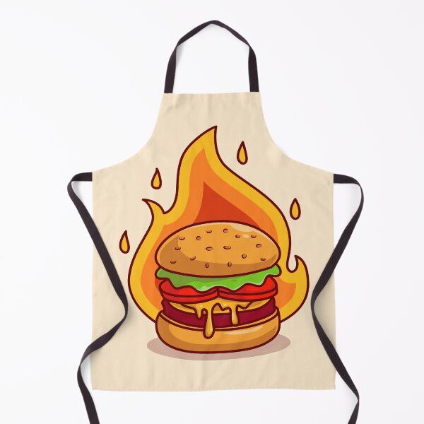 Item preview, Flaming Delight: Burger Cheese with Fire Cartoon designed and sold by hjian8219.