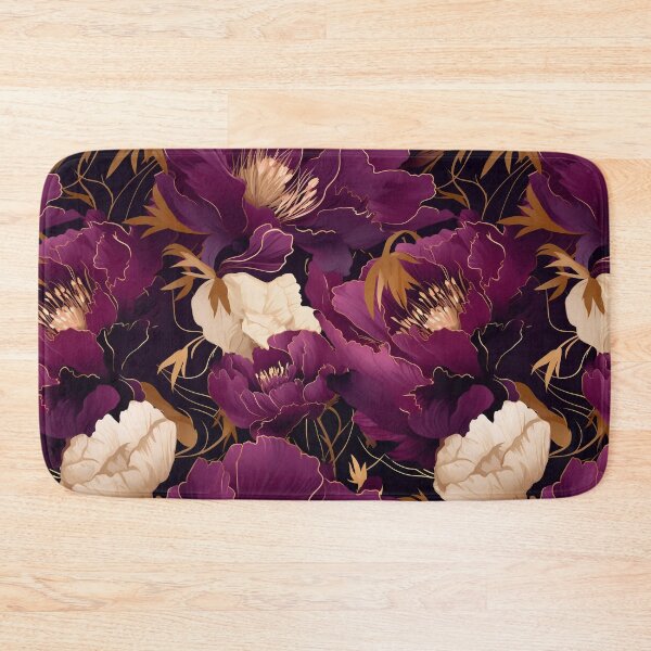 Item preview, Magenta and golden abstract peony flowers designed and sold by Ararat Shahinyan.