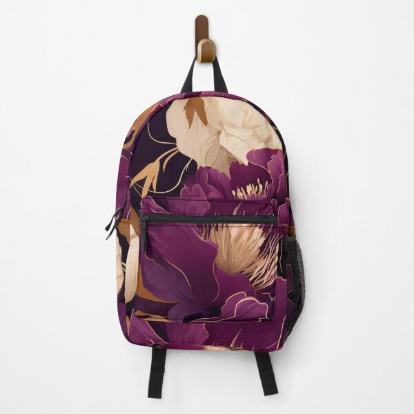 Item preview, Magenta and golden abstract peony flowers designed and sold by Ararat Shahinyan.