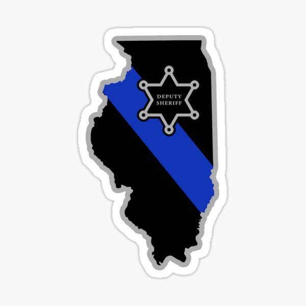 Illinois State Police Blue high quality Line logo Badge