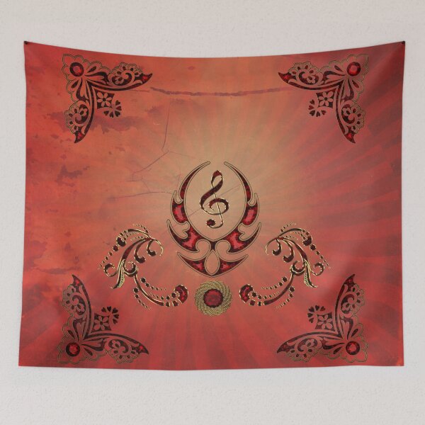 Item preview, Music, decorative clef with floral elements designed and sold by nicky2342.