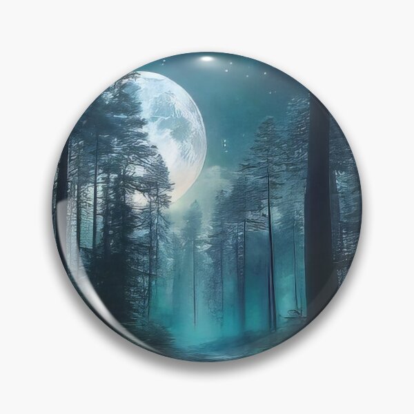 Item preview, Moonlit Forest Clearing Sticker (866) designed and sold by WASjourney.