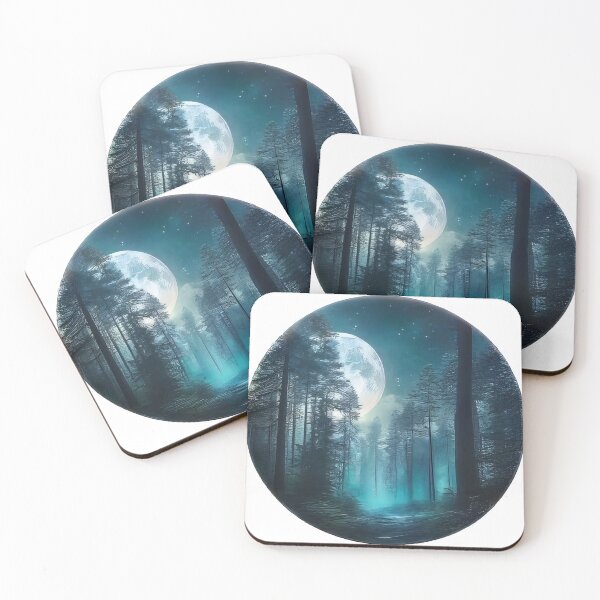 Item preview, Moonlit Forest Clearing Sticker (866) designed and sold by WASjourney.